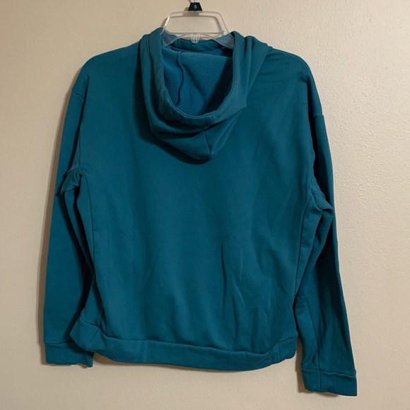 Women's XS NIKE Therma Soft Fleece Green/Blue Pullover Hoodie - Picture 3 of 5